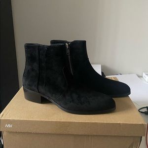 Black Vegan Suede Chelsea Boots from Matt & Nat; Size EUR 40/UK 6/ US 7